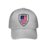 Crossed Hooks Flag USA Made 6 Panel Cotton Twill Pro-Style Snap Back Trucker Hat